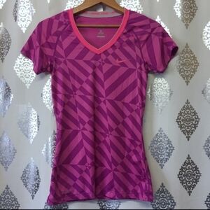 COPY - Nike Pro Dri Fit Fitted Magenta T-Shirt